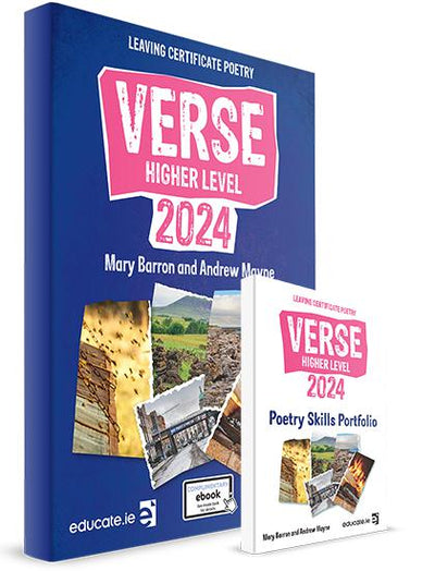 Verse 2024 - Leaving Cert Poetry - Higher Level Textbook & Poetry Skills Portfolio Book Set